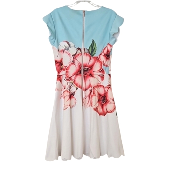 Ted Baker London Maevea Nectar mesh panel dress flower women's size 3 - Picture 12 of 15